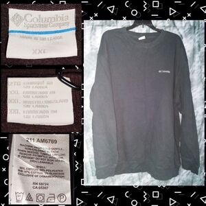 Columbia Sportswear Company brand Charcoal/Off Black Soft Knit Sweatshirt Sz XXL